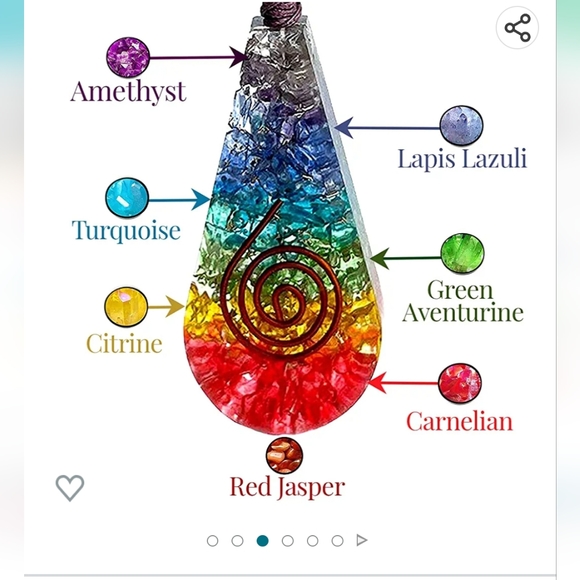 Bombay Crystal's Chakra Necklace With Natural Gemstones - Picture 4 of 5